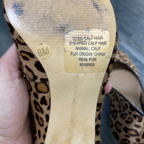 Banana Republic Animal Print Calf Hair Heel Pump - Picture 7 of 7